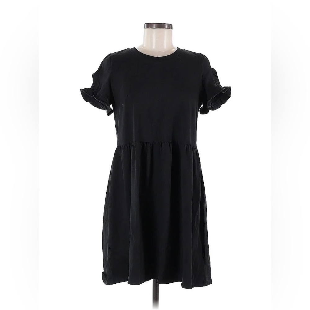 Black Ruffle Sleeve Dress